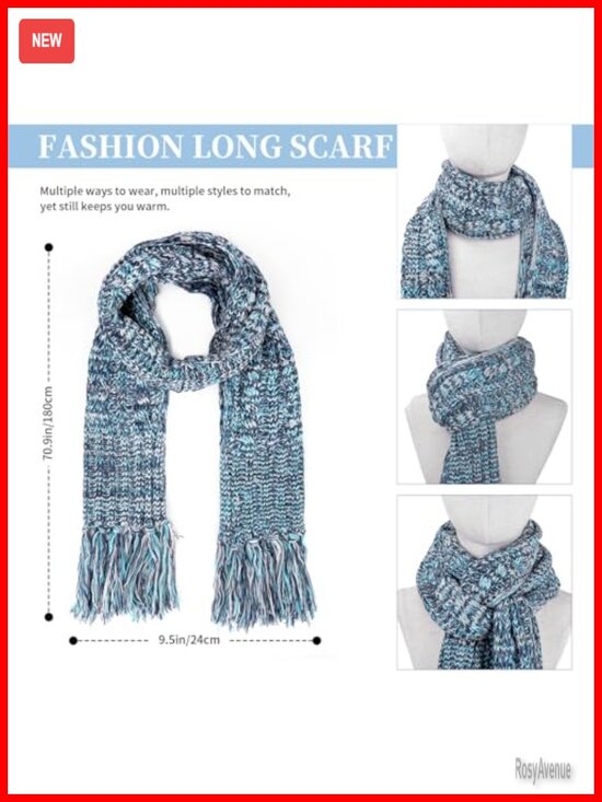 3-Piece Winter Hat Scarf Gloves Set with Pompom and Touchscreen Fingertips